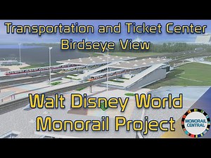 TTC Monorail Station Birdseye Ambience | Walt Disney World Trainz Monorail Project