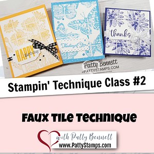 Free Card Video: Faux Tile Technique
