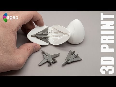 3D Printable Surprise Egg #6 - Tiny Jet Fighter