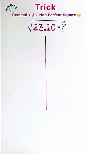 Decimal ➕ √ ➕Non-Perfect Square 😳 || How to Calculate Square Root of Imperfect Square Decimal #math