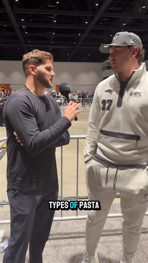 Adam Garfield on Instagram: "Found some real pasta enthusiasts at Super Bowl Opening Night 🍝 • • #NFL | #comedy | #SuperBowl | #patriots | #seahawks"