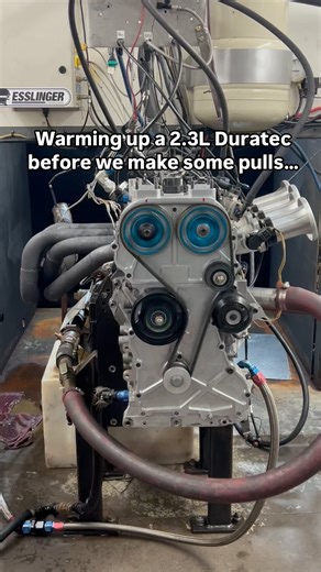 Building some heat before we start today’s testing on this 2.3L Duratec #esslingerpower #duratecpower | Esslinger Engineering