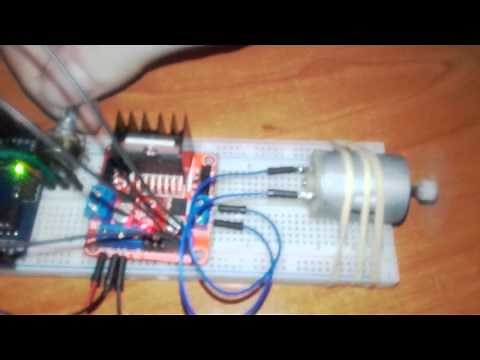 Control manual de velocidad de un motor DC con el driver L298N