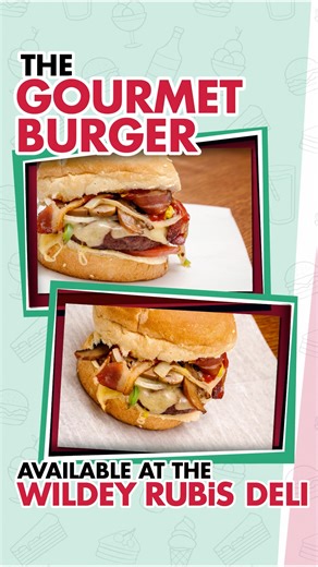 The gourmet burger at the Wildey RUBIS Deli is next-level delicious! 🍔🔥 Get ready to sink your teeth into a premium Angus beef burger, stacked with sautéed mushrooms, caramelised onions, roasted peppers, crispy bacon, and pepper jack cheese — all on a toasted Kaiser bun. 🍄🧅🌶🥓🧀 Treat yourself today! 😋 Open Monday to Friday, 6:30am – 6:00pm. | RUBIS Caribbean