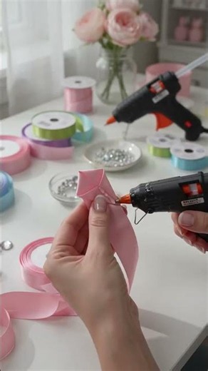 Diy ribbon flower making #diy #homedecor