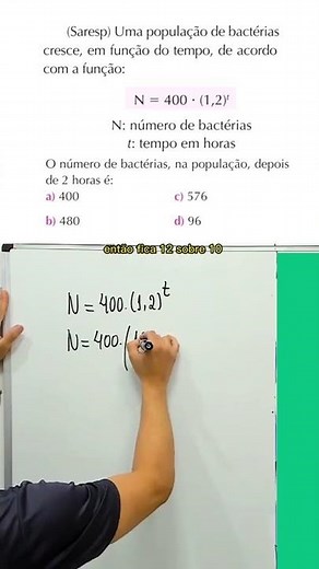 Aplicação da Função Exponencial.
