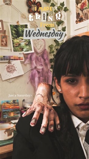 I made Thing 🖐 from Wednesday ❗️#wednesday #thing #art #diy #trending #viral #characterday