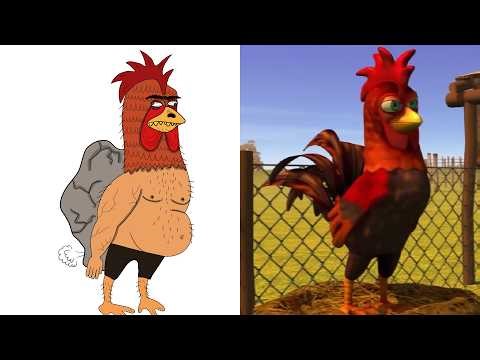 The Rooster Hit By A Portrait Effects l Drawing Meme l Sponsored By Gamavision Csupo Effects