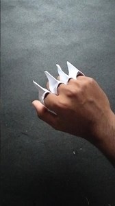 How to make a paper tiger nails🐆|#shorts