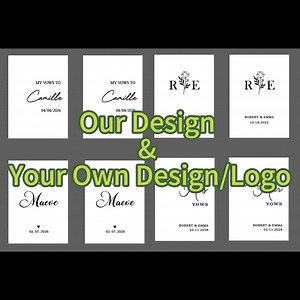 Personalized Linen Vow Books Set of 2 - Custom Wedding Ceremony Vow Booklets, Luxury Speech Notebook, Gifts for Bride and Groom -12 Designs - Etsy