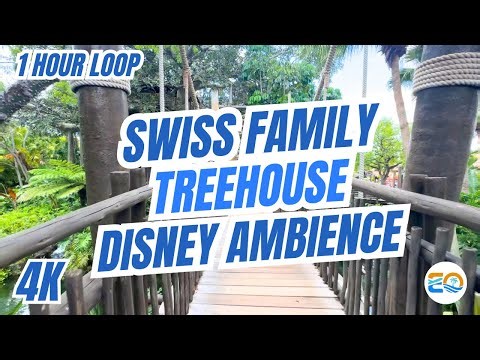 Swiss Family Treehouse Ambience | 1 Hour Loop | Relaxing Walkthrough POV | Magic Kingdom 2025