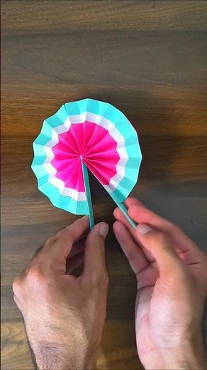 How to make a Foldable Paper Fan, Paper Hand Fan DIY #paper #diy #shorts