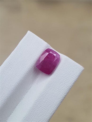 Natural Ruby 3.68 Ct | Purplish Red Cushion Cut Ruby From Afghanistan | Untreated Loose Gemstone for Fine Jewelry - Etsy