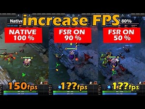 Dota 2 - Increase FPS using New FidelityFX Super Resolution | Comparison Test