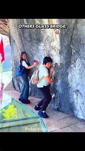 Walking on a Glass Bridge Gone Wrong | Scary & Funny Reactions # funnymoments