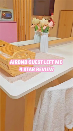 #Airbnb guest left 4-star review 🥲 #airbnbhost #superhost #rentalproperty ##adayinmylife #roomtour
