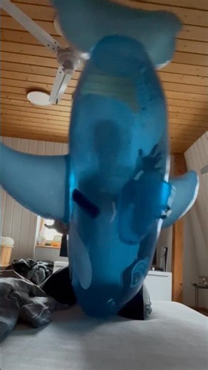 Deflate Intex Whale (my girlfriends)