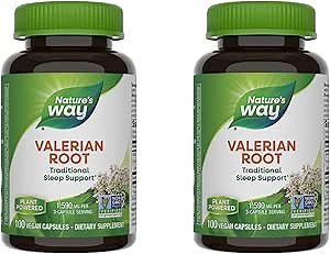 Nature's Way Valerian Root, Traditional Sleep Support*, Non-GMO Project Verified, Gluten Free, Vegan, 100 Capsules (Packaging May Vary) - 2 Pack