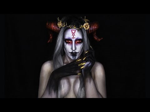 Black Magic Demon Halloween Makeup Tutorial