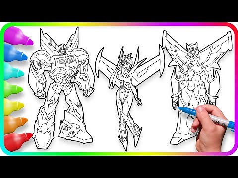 Coloring Pages - TRANSFORMERS | Coloring Characters from Transformers show. How to color Bumblebee