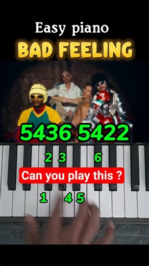 Bad Feeling Easy Piano Tutorial prt 2 #shorts #pianotutorial