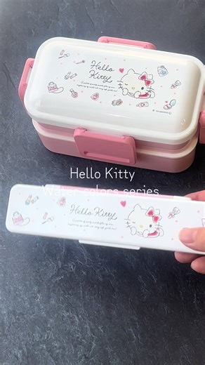 Hello Kitty Water Colors series🥰 #hellokitty #kitty #bentobox #弁当箱 #キティーちゃん