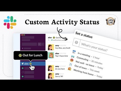How to set a status in Slack (Activity Note)