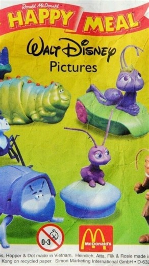 90smoment on Instagram: "McDonald's Happy Meal commercial. A bug's life toys. 1998. #mcdonalds #happymeal #happymealtoys #childhoodmemories #90schild #90schildhood #90skid #90sthrowback #90snostalgia #abugslife #disneymovie #pixarmovie #90saesthetic #animatedmovie"