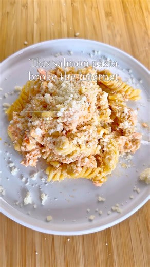 Lazy Viral Salmon Feta Pasta You NEED to Try 🤍🔥