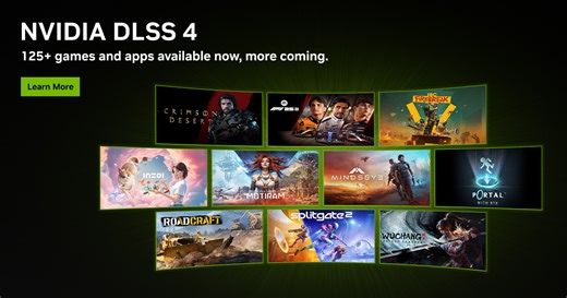 Over 125 DLSS 4 with Multi Frame Generation Games & Apps Available Now, 10 More Just Revealed