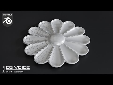 How to model this flower ornament in blender _ blender ornament modeling #03