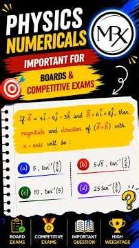 JEE • NEET • Boards | Vector Addition MCQ with Shortcut #mpxclasses