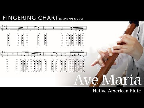 Ave Maria / Franz Schubert / Native American Style Flute (key:Am) / Fingering Chart