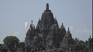 Candi Prambanan or Candi Rara Jonggrang is an 9th-century Hindu temple compound in Central Java, Indonesia Stock Video