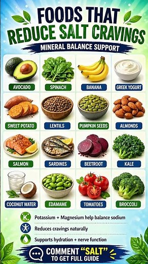 Foods That Reduce Salt Cravings 😳 Control Your Cravings!