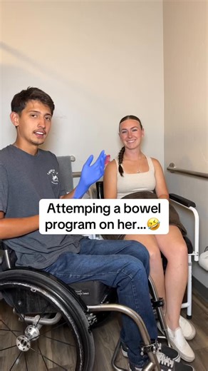 Attempting bowel program on her…🤣 #spinalcordinjury #spinalcordinjuryrecovery #spinalcordinjuryawareness #spinalcordinjurysurvivor #paralyzed #paraplegic | Neven Hart