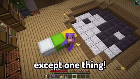 Massive cactus farm constructed in Minecraft hardcore mode