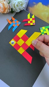 1M views · 5.7K reactions | Make colorful woven fish with paper strips for a day! Collect them and make them with your children! | Art, Crafts and Journals | Facebook