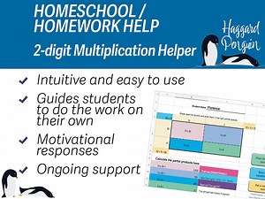 Two-digit Multiplication Helper for Homeschool Math - Etsy