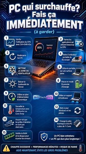 Ton PC surchauffe ? Voici les bons réflexes à appliquer immédiatement.