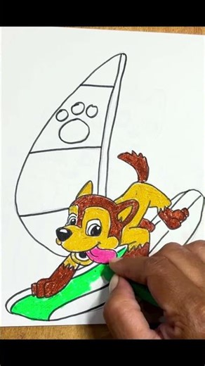 How to draw chase- Paw patrol #shorts #shortsfeed
