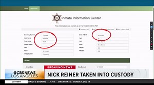 Nick Reiner in custody according to LASD inmate information center