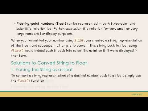 Understanding the Conversion of String-Formatted Decimals to float in Python