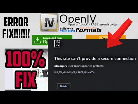 Opev IV Download Error Fix 100% Working | This site can't provide a secure Network| #openiv