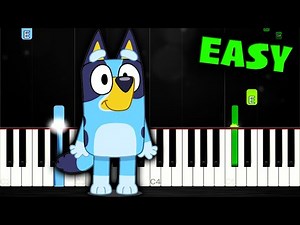 Bluey Theme Song - EASY Piano Tutorial