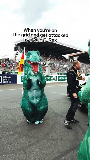 23K views · 19 reactions | A wild T-Rex appears 練秊 #lemans #24hlemans #dinosaur #t-rex #racing | NITRO | Facebook