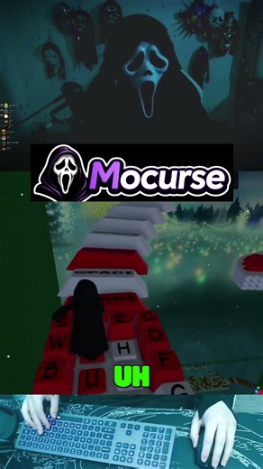Ghostface Roblox Obby Challenge: Can He Beat The Keyboard Course? #shorts
