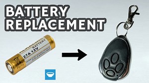 Key fob battery replacement for garage door remotes