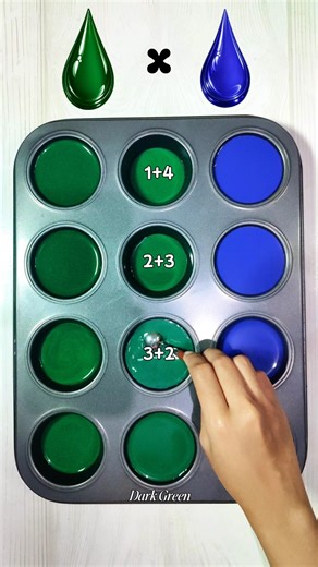 Deep Green 💚 × Deep Blue 💙 | Nature Meets Ocean 🌿🌊 #colormixing #satisfying #oddlysatisfying #asmr