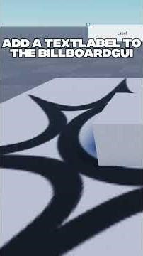 There is how to create a BillboardGui to the players head whit their names.#roblox #robloxstudio